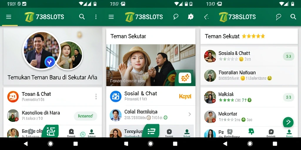 Antarmuka 738SLOTS yang menarik dan mudah digunakan.