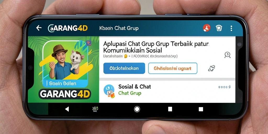 Tampilan antarmuka GARANG4D yang modern dan interaktif untuk Chat Grup.