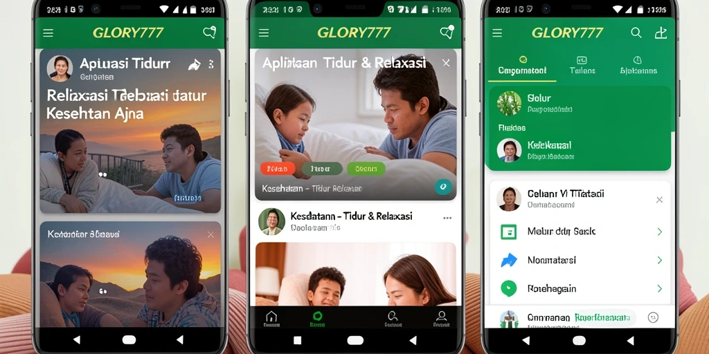 Antarmuka GLORY777 dengan pilihan relaksasi yang menarik.