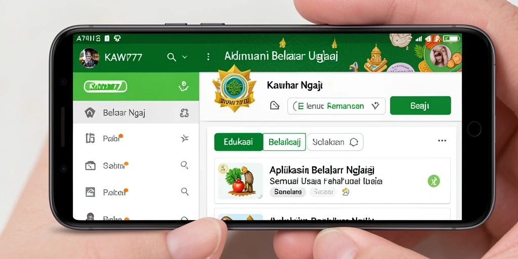 Antarmuka KAWI777 yang intuitif untuk Belajar Ngaji.