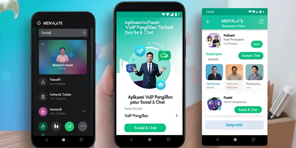Screenshot antarmuka MENYALA78 dengan fitur VoIP Panggilan.